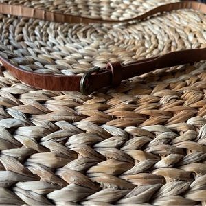 Plus size faux leather brown skinny belt Sz 40”